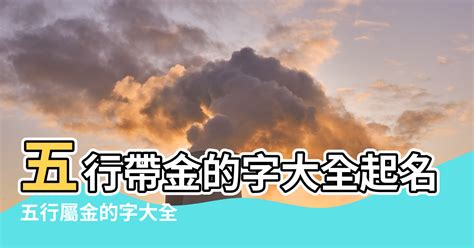 屬金名字|屬金的字